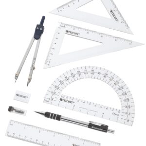 Geometry Set (Ruler, Compass, Protractor)